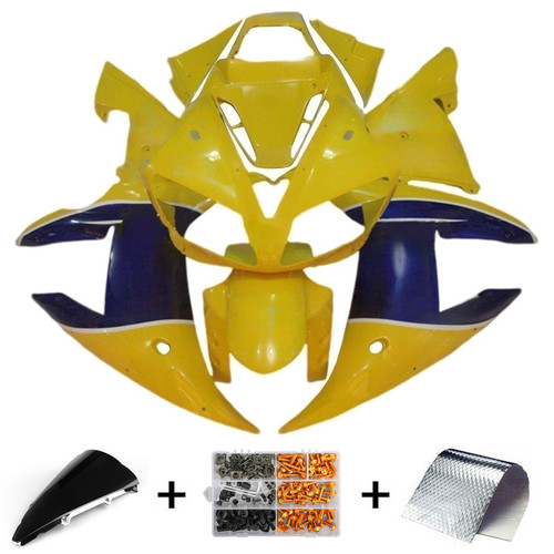 2002-2003 Yamaha YZF R1 Blue Yellow Fairing Kit